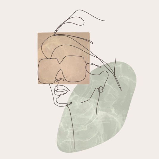 Ritratto digitale in line art