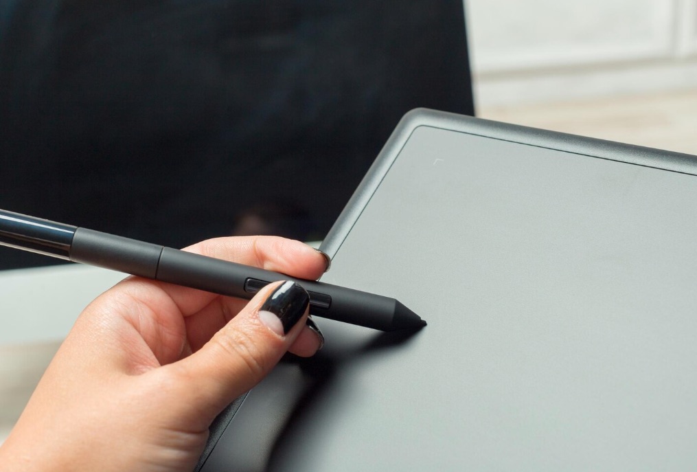 Dettaglio di un tratto digitale perfetto